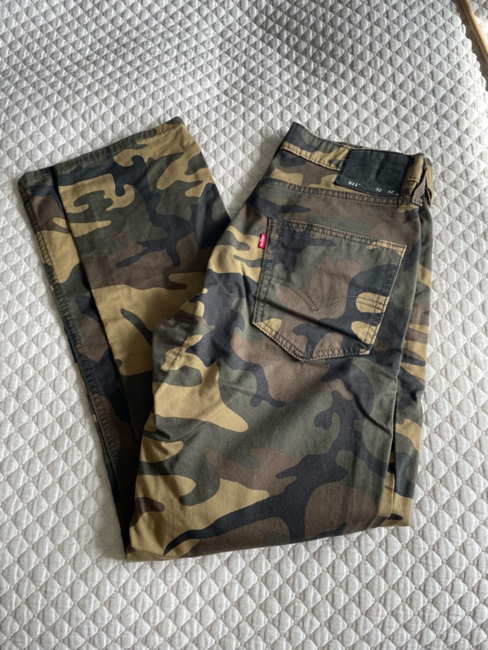 Levi's Men’s Camouflage Cargo Pants - Olive/Brown/Black